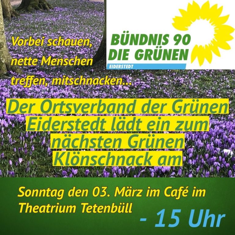 Klönschnack im Theatrium Tetenbüll am 3.3. – 15 Uhr